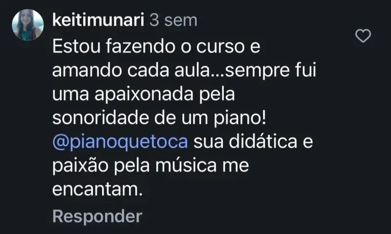 Depoimento de aluno enviado por WhatsApp (captura de tela)